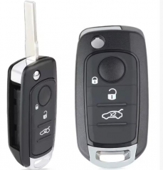 AS017035 4 Button Flip Remote Key Shell With Key Blade For Fiat Car Key Case Replacement
