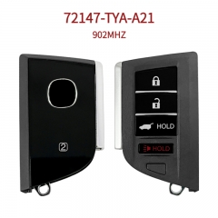 AK003185 Suitable for Acura 4-button (Driver 2 key), OE No. 72147-TYA-A21, 902MHz, 4th-generation AES chip smart remote key