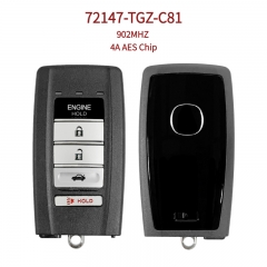 AK003219 Suitable for Acura 5-button (Driver 2) smart remote key; OE No. 72147-TGZ-C81; 902MHz; 4A AES chip