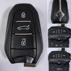 AK016046 Smart car key for DS 3/DS 5 (3-button, 433MHz, 4A/NCF29AxM chip); Part Numbers: 9836957280 / 9840152380