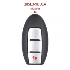 AK027142 Suitable for 2022 Nissan models, 3-button, 433MHz, part number 285E3-9BU1A, smart remote key