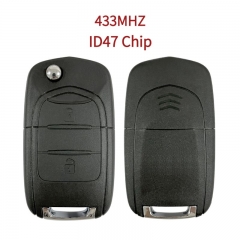 AK014132 2 Buttons Flip Remote Key For Chevrolet 433MHz ID47 Chip Complete Car Remote Fob