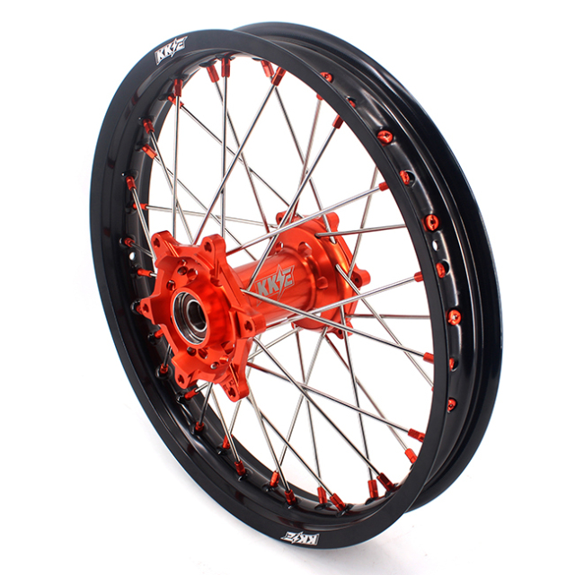 KKE 21/19 MX Off-road Wheels set Compatible with KTM XCF SXF 2003-2022 Orange Nipple