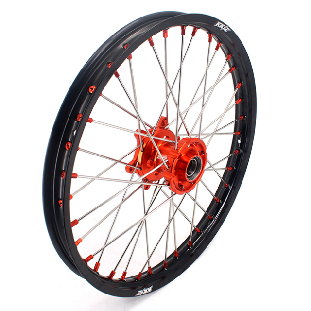 KKE 21/19 MX Off-road Wheels set Compatible with KTM XCF SXF 2003-2022 Orange Nipple