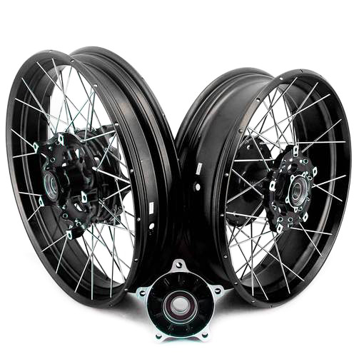 VMX 3.0*19"/4.25*17" Tubeless Wheels fit BMW F700GS 2012-2018 Black Hub/Rim