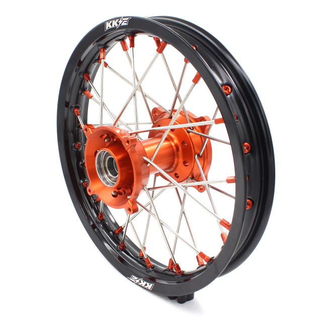 KKE 19/16 Kid's Big Wheels Set Compatible with KTM85 SX 2003-2020 Orange Nipple