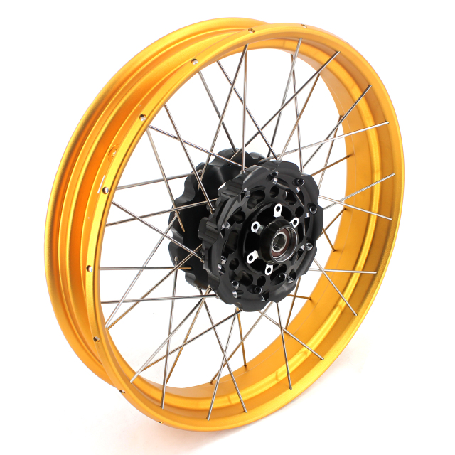 VMX 2.15*21"/4.25*18" Tubeless Wheels Compatible with Honda Africa Twin CRF1000L 2016-2020 Gold Rim