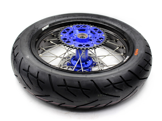 KKE 3.5/4.25 Motorcycle Supermoto Wheels With CST Tire Fit KTM EXC SX XC 125 530 Blue Hub