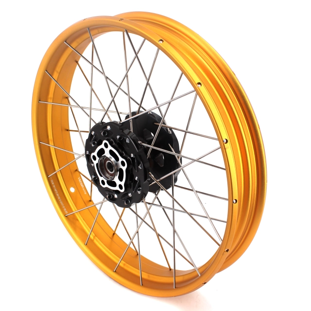 VMX 2.5*19"/4.25*17" Tubeless Wheels Rims Compatible with Honda CB500X Black Hub Gold Rim