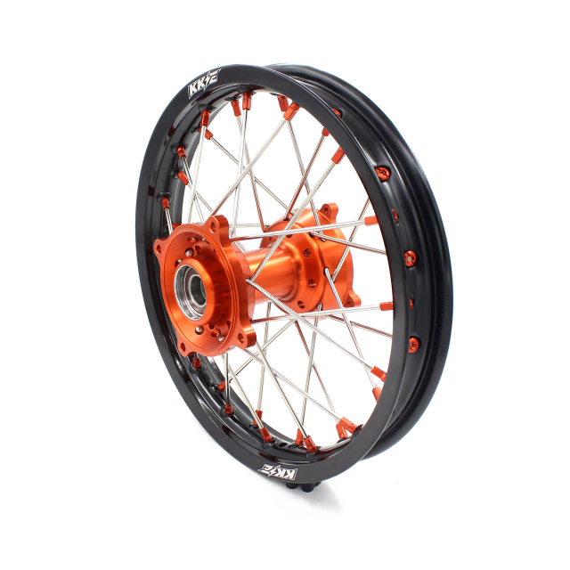 KKE 19/16 Kid's Big Wheels Set Compatible with KTM85 SX 2003-2020 Orange Nipple