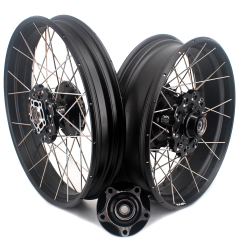 VMX 2.5*19"/4.25*17" Tubeless Wheels Rims Compatible with Honda CB500X Black Hub Black Rim