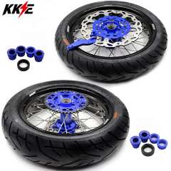 KKE 3.5/4.25 Motorcycle Supermoto Wheels With CST Tire Fit KTM EXC SX XC 2003-2024 Blue Hub