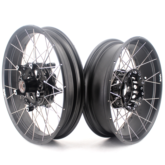 VMX 3.0*19"/4.25*17"  Tubeless Wheels Set Fit for BMW R1200GS 2013-2021 Black Hub/ Rim