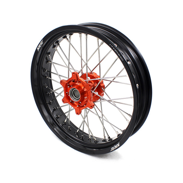 KKE 3.5/4.25 Motorcycle Supermoto Wheel Set Compatible with KTM SX-F EXC-R 250 500 530 Orange Hub