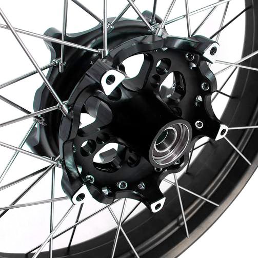 VMX 3.0*19"/4.25*17" Tubeless Wheels fit BMW F700GS 2012-2018 Black Hub/Rim