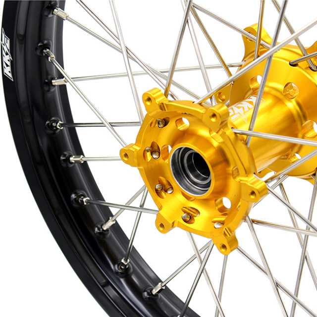 KKE 21/19 Dirt Bike MX Wheels Fit YAMAHA YZ125 YZ250 1999-2021 YZ250F YZ450F 2003-2020 Gold Hub