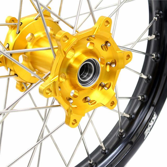 KKE 21/19 Dirt Bike MX Wheels Fit YAMAHA YZ125 YZ250 1999-2021 YZ250F YZ450F 2003-2020 Gold Hub