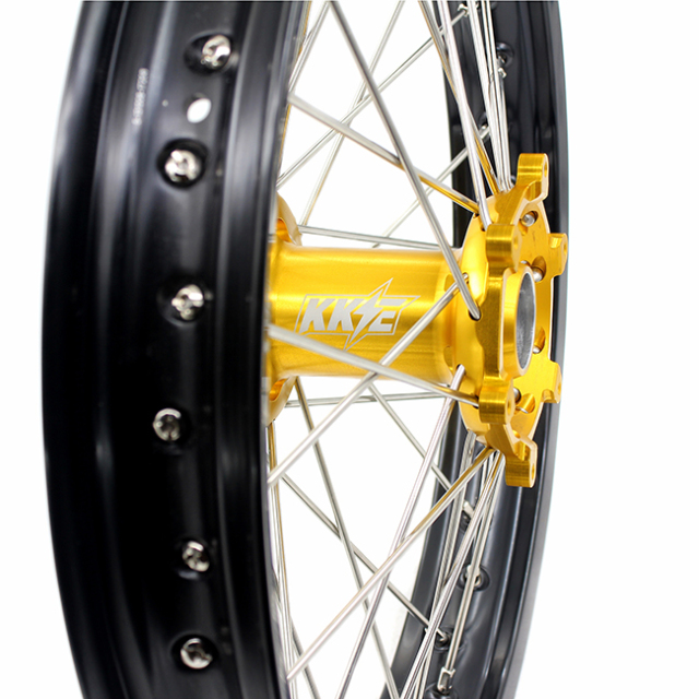 KKE 21/19 Dirt Bike MX Wheels Fit YAMAHA YZ125 YZ250 1999-2021 YZ250F YZ450F 2003-2020 Gold Hub