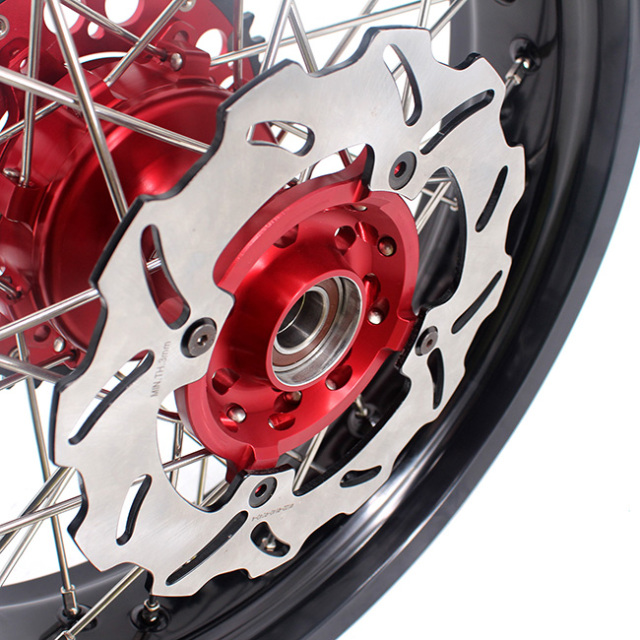 KKE 3.5*17/4.5*17 Supermoto Wheels with Cush Drive Set Fit HONDA CRF250R CRF450R 2002-2012 With Disc