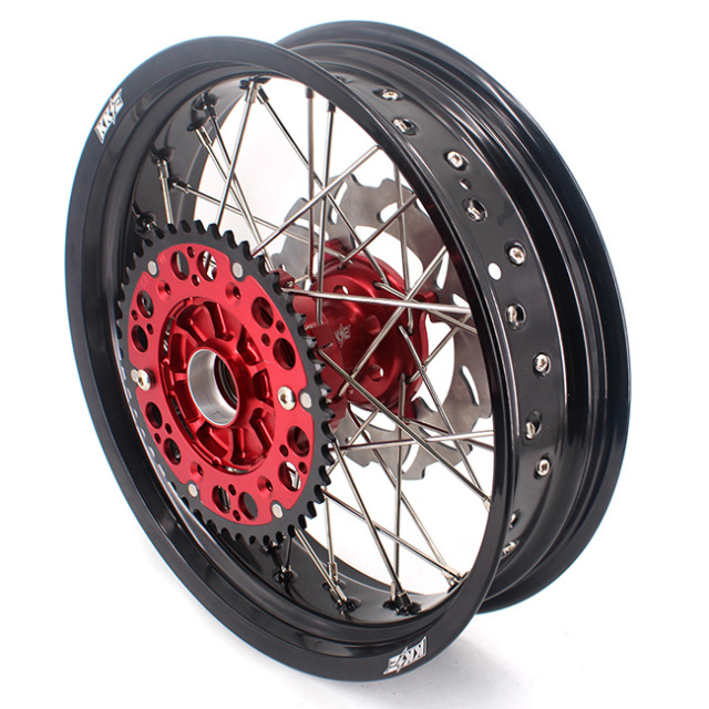 KKE 3.5*17/4.5*17 Supermoto Wheels with Cush Drive Set Fit HONDA CRF250R CRF450R 2002-2012 With Disc
