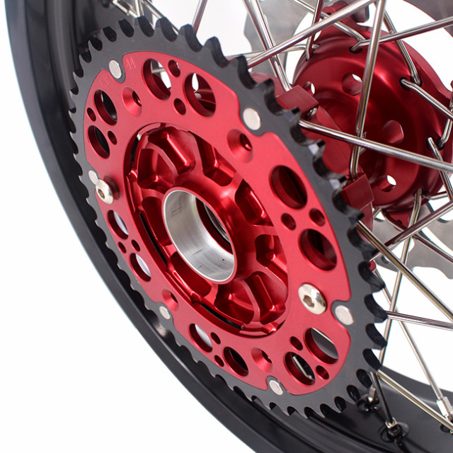 KKE 3.5*17/4.5*17 Supermoto Wheels with Cush Drive Set Fit HONDA CRF250R CRF450R 2002-2012 With Disc