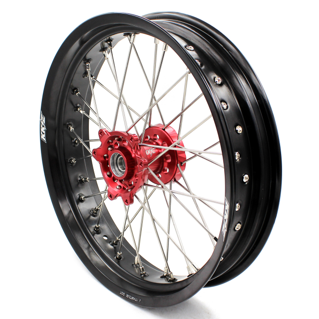 KKE 3.5/4.25*17 Supermoto Wheels Set Fit HONDA CRF250R CRF450R 2002-2012 Red Hub