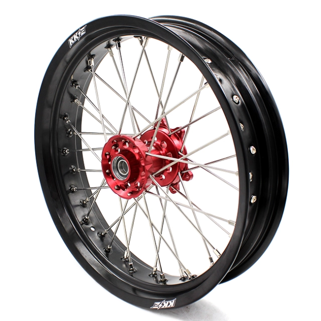 KKE 3.5/4.25*17 Supermoto Wheels Set Fit HONDA CRF250R CRF450R 2002-2012 Red Hub