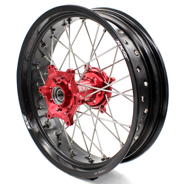 KKE 3.5/4.25*17 Supermoto Wheels Set Fit HONDA CRF250R CRF450R 2002-2012 Red Hub