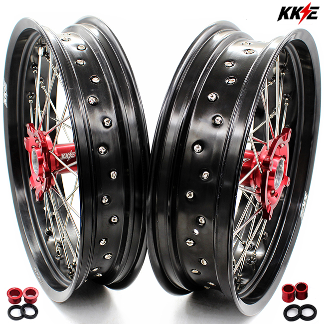 KKE 3.5/4.25*17 Supermoto Wheels Rims Set Fit HONDA CRF250L 2013