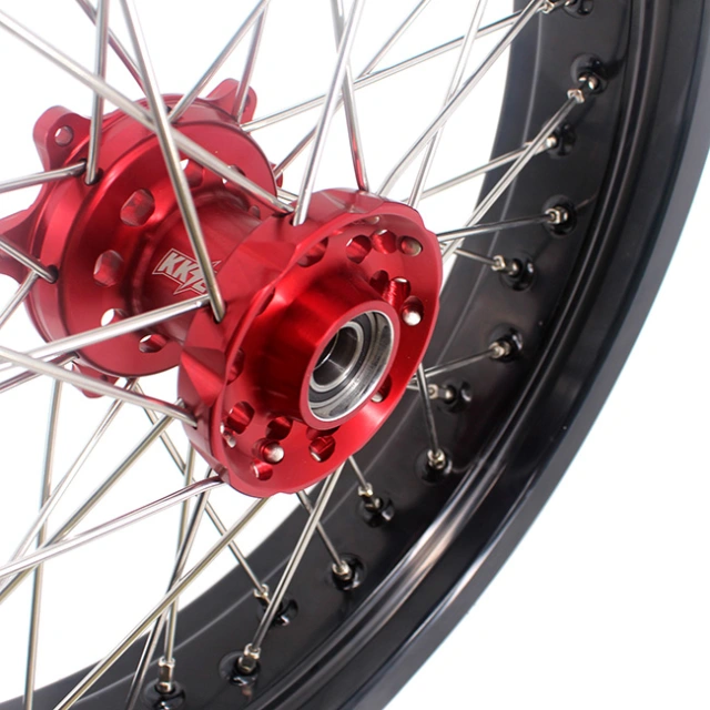 KKE 3.5*17/4.5*17 Supermoto Cush Drive Wheels Set Fit HONDA CRF250R 2004-2013 CRF450R Red