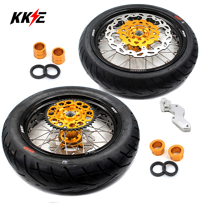 KKE 3.5/4.25 Supermoto Wheels Set With CST Tire Fit SUZUKI RMZ250