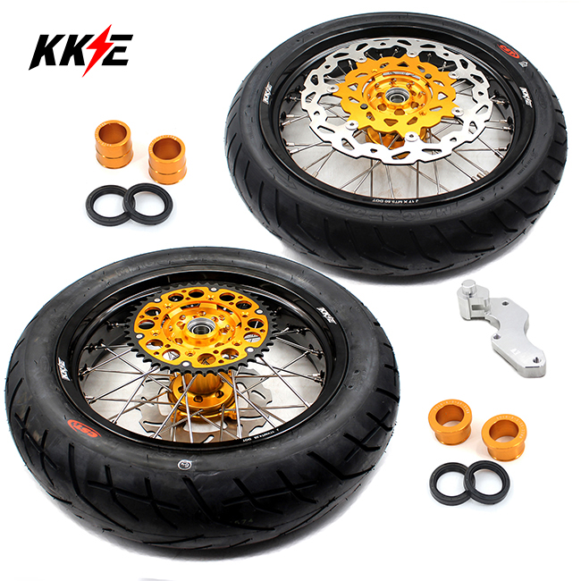 KKE Front Wheel Spacers / Collars For Suzuki RMZ250, RMZ450, RMX450Z – 22mm Gold Anodized