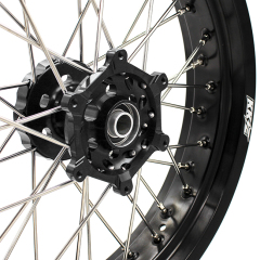 KKE 3.5/4.25*17 Supermoto Wheels Set Fit DRZ400E 00-07 DRZ400S 00-21 DRZ400SM 05-21 Black Hub