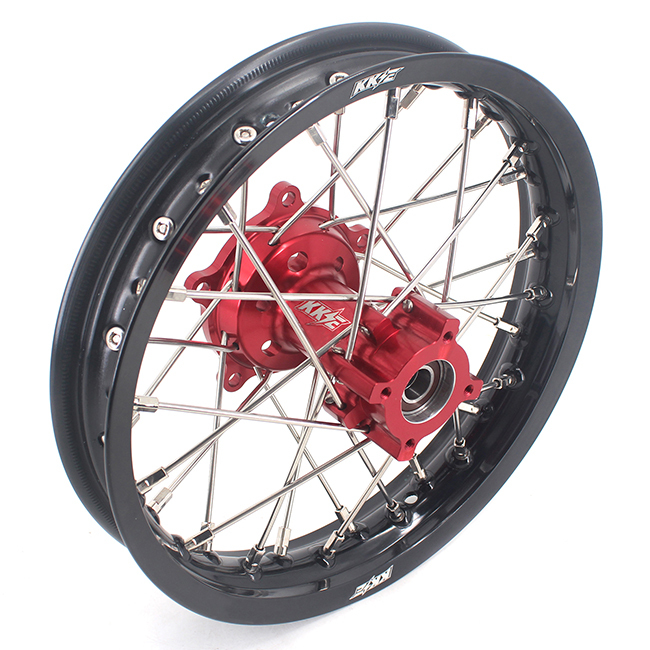 KKE 1.4*14"/1.6*12" Kid's Small Wheels Compatible with KTM65 SX Fit GasGas mc 65 2021 Red Hub
