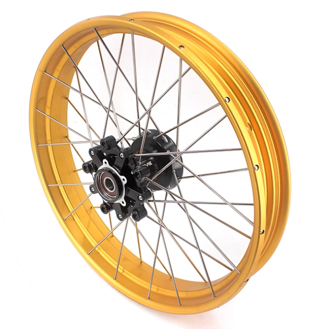 VMX 2.5*19"/4.25*17" Tubeless Wheels Set Fit for BMW G310GS 2019-2021 Black Hub Gold Rim