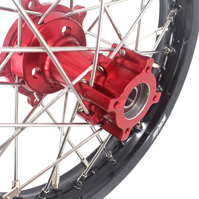 KKE 1.4*14"/1.6*12" Kid's Small Wheels Compatible with KTM65 SX Fit GasGas mc 65 2021 Red Hub