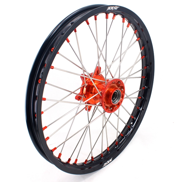 KKE 21/19 MX Off-road Casting Wheels set Compatible with KTM SXF XCW XCF 2003-2022 Orange Nipple