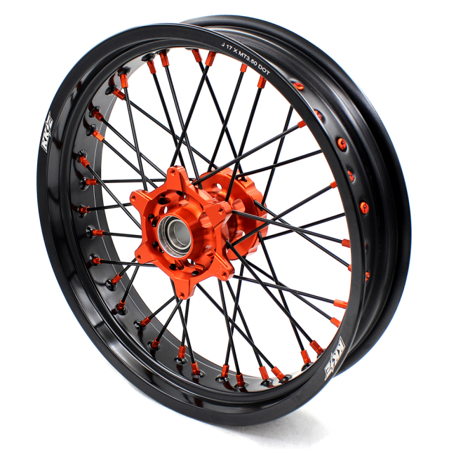 KKE 3.5/4.25 Motorcycle Supermoto Wheel Set Fit KTM SX-F EXC XC-F 250 450 530 Orange/Black