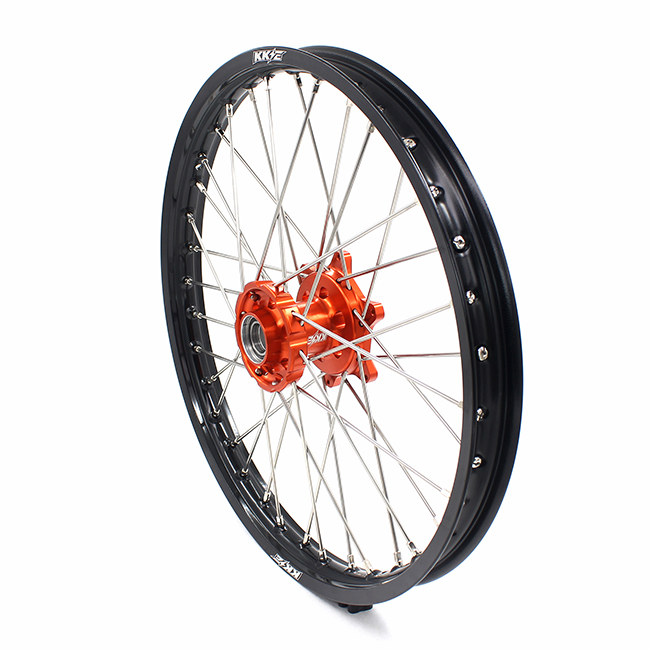KKE 21/18 Cush Drive wheels set Compatible with KTM690 ENDURO R SMC 2008-2023 Orange Hub