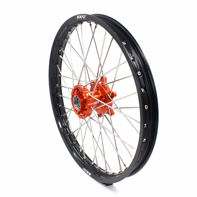 KKE 21/18 Cush Drive wheels set Compatible with KTM690 ENDURO R SMC 2008-2020 Orange Hub