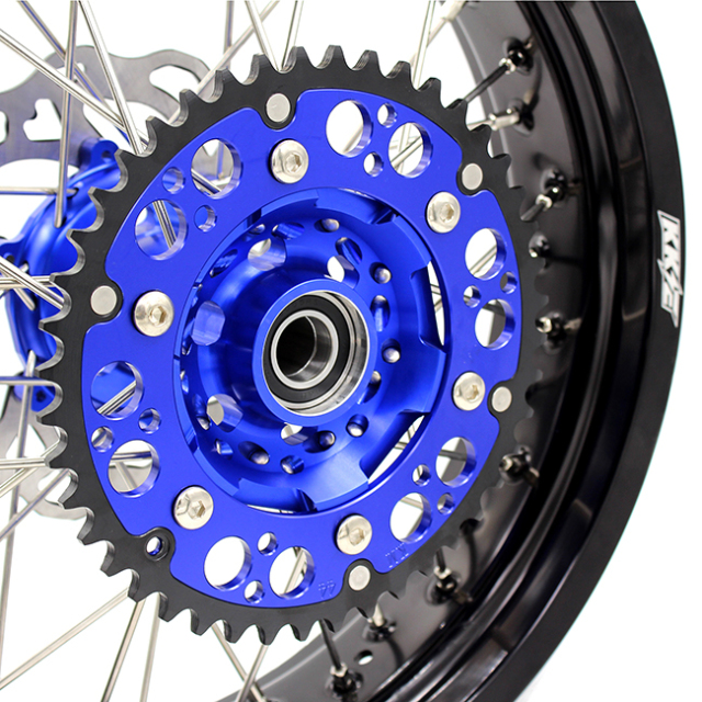 KKE 3.5/4.25 Motorcycle Supermoto Wheels Fit KTM SXF EXC XCW 2003-2021 Blue Hub With Disc