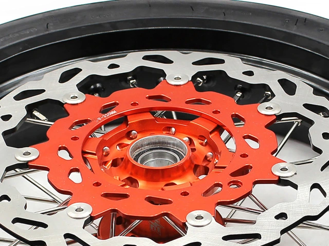 KKE 3.5/4.25 Motorcycle Supermoto Wheels With CST Tire Fit KTM EXC SXF 2003-2021 Orange Hub