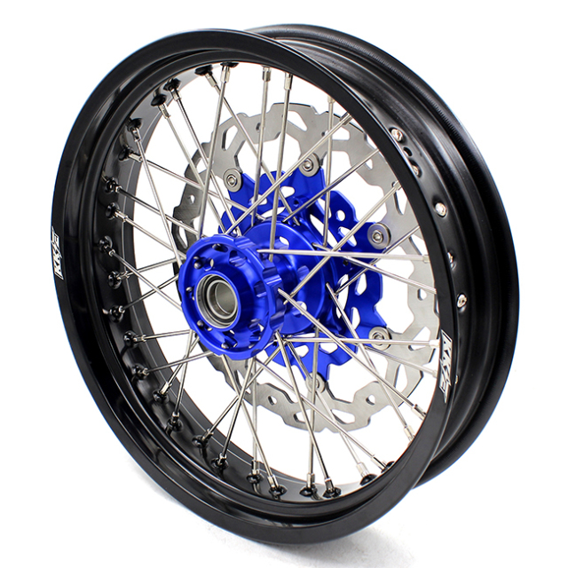 KKE 3.5/4.25 Motorcycle Supermoto Wheels Fit KTM SXF EXC XCW 2003-2021 Blue Hub With Disc