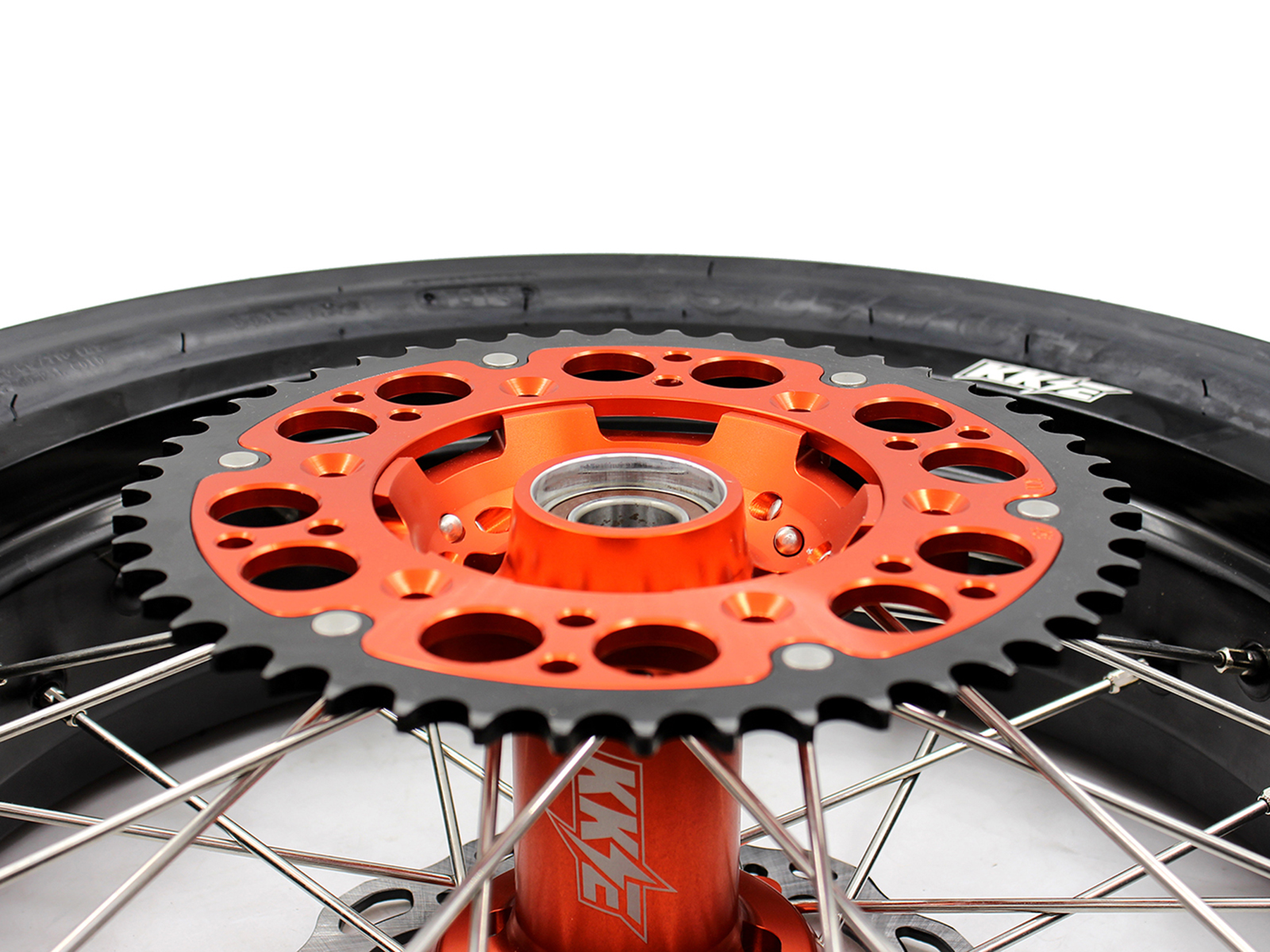 KKE 3.5/4.25 Motorcycle Supermoto Wheels With CST Tire Fit KTM EXC SXF  2003-2024 Orange Hub