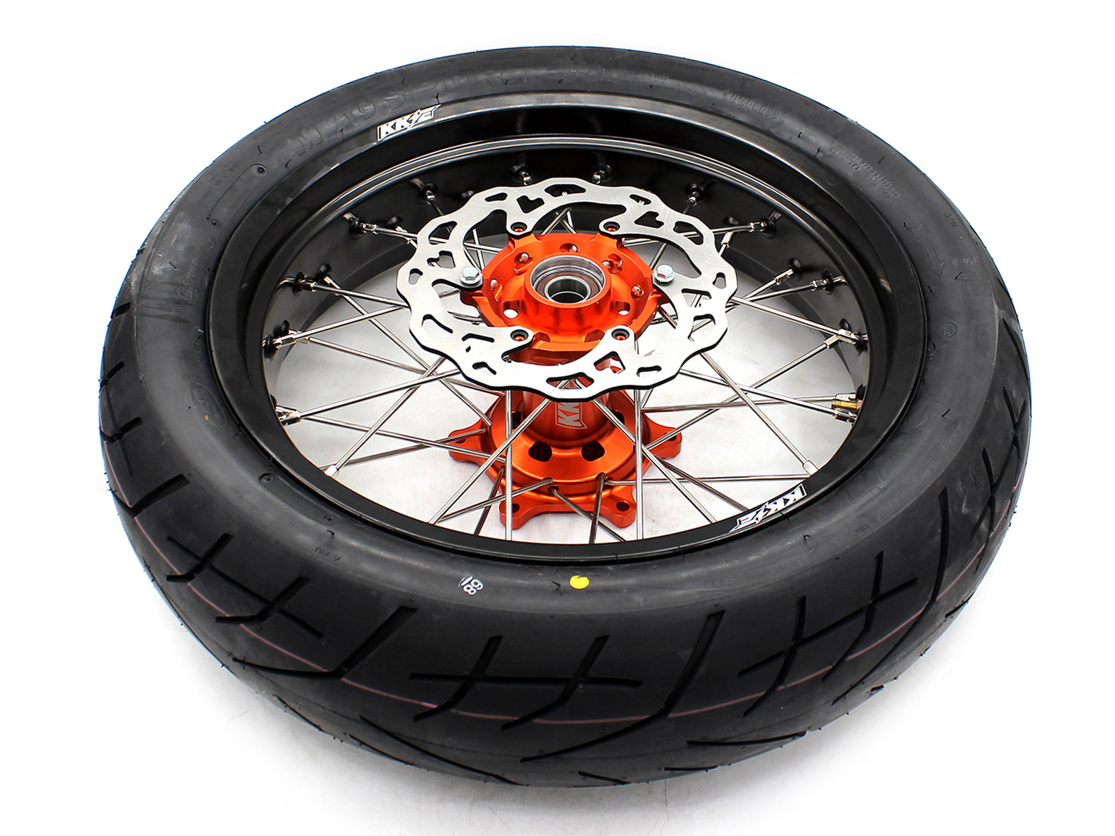 KKE 3.5/4.25 Motorcycle Supermoto Wheels With CST Tire Fit KTM EXC SXF  2003-2024 Orange Hub