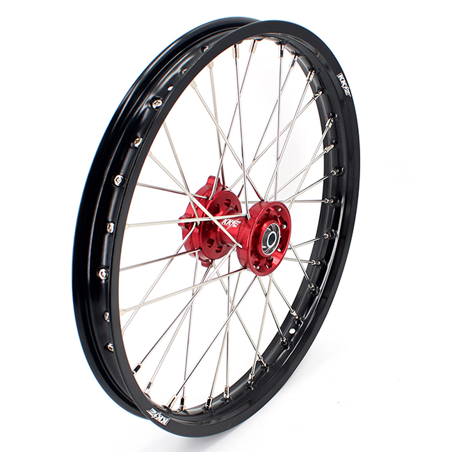 KKE 1.6*19/1.85*16 Dirtbike Kid's Big Wheels Rims Set Fit HONDA CRF150R 2007-2022 Red Hub
