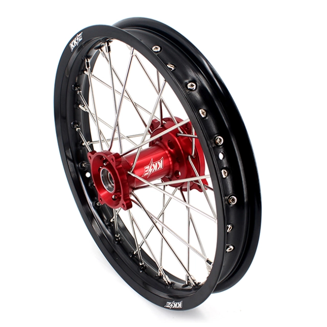 KKE 1.6*19/1.85*16 Dirtbike Kid's Big Wheels Rims Set Fit HONDA CRF150R 2007-2020 Red Hub