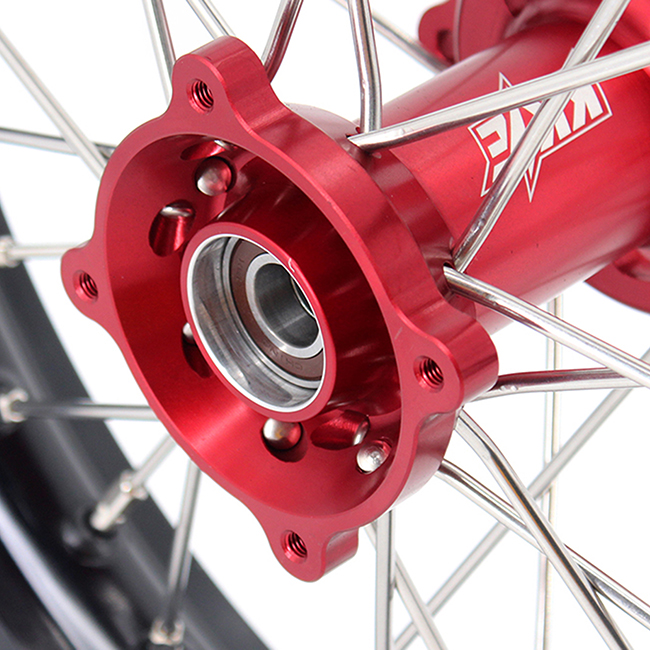 KKE 1.6*19/1.85*16 Dirtbike Kid's Big Wheels Rims Set Fit HONDA CRF150R 2007-2022 Red Hub