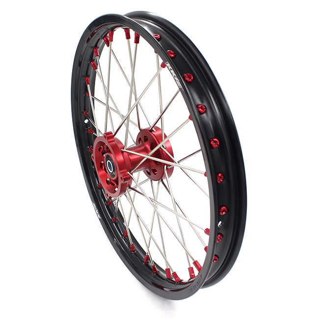 KKE 1.6*19/1.85*16 Kid's Wheels Rims Set Fit HONDA CRF150R 2007-2024 Red Nipple