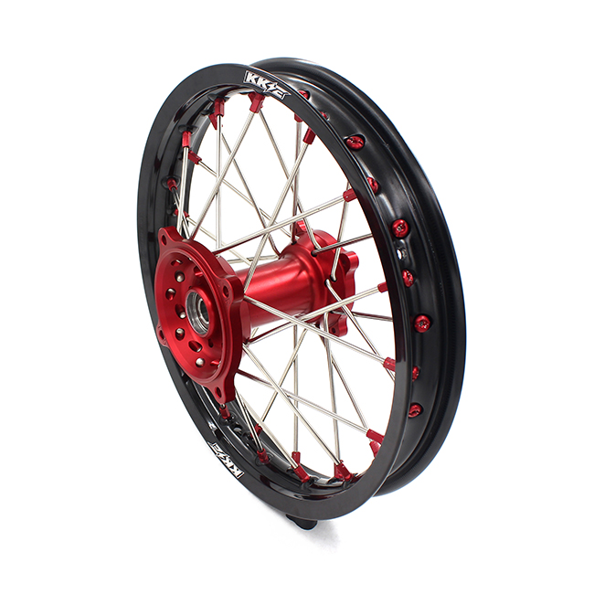 KKE 1.4*17/1.6*14 Dirt Bike Kid's Racing Wheels Rim Set Fit HONDA CRF150R 2007-2024  Red Nipple